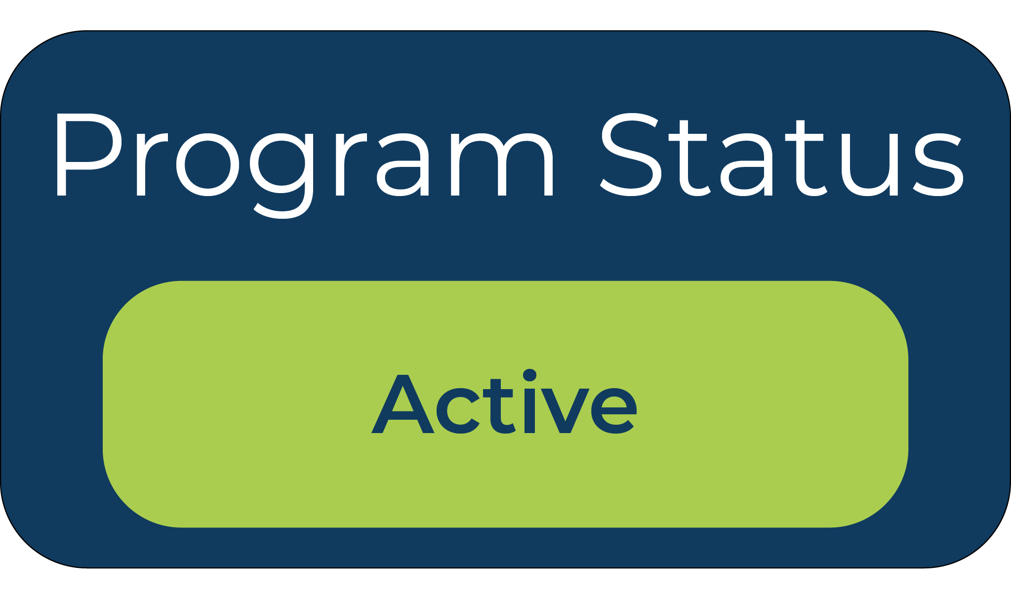 Image of text that reads: "Program Status: Active"